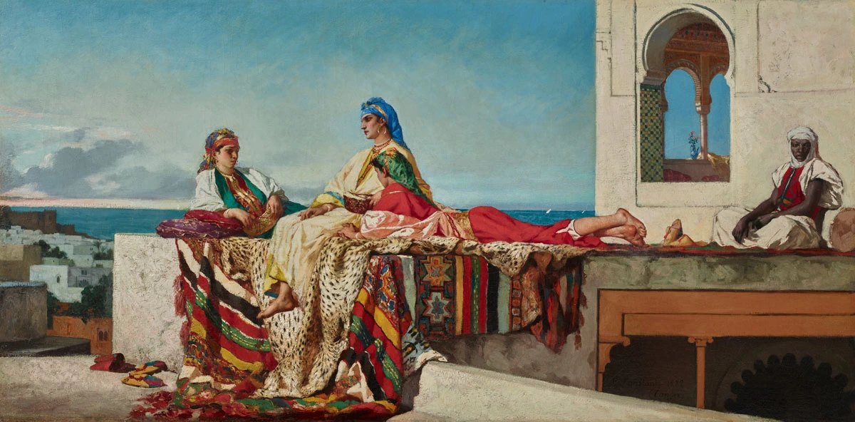 Jean - Joseph Benjamin, Constant, Donne sulla terrazza, Tangeri